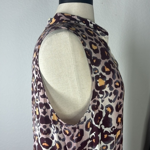 Mara Hoffman | leopard print shirt-dress mini sleeveless button up size small - Picture 9 of 14